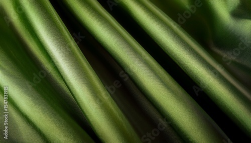 olive green fabric texture with soft folds and subtle sheen