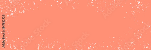 Bright coral backdrop with subtle white splatter texture. Artistic and playful design, perfect for creative projects and backgrounds. Long banner
