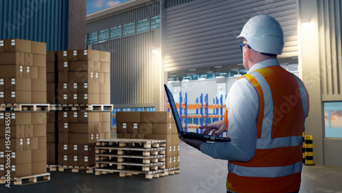 Man warehouse manager. Stor...