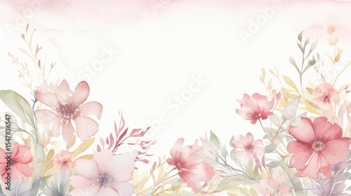 photograph pink watercolor border