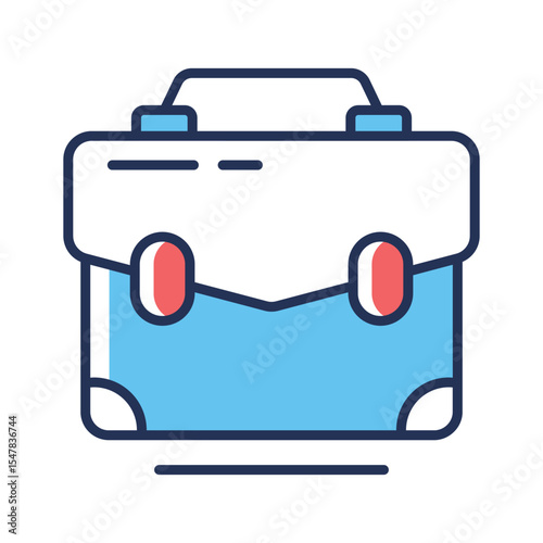 A linear style icon of business bag is ready for premium use