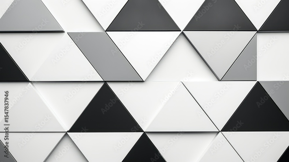 Obraz premium monochrome geometric triangle background
