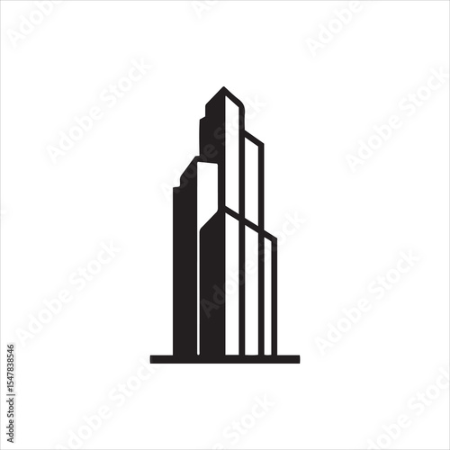 Simple black pier icon on white
