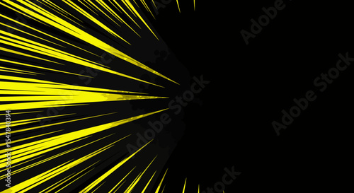 Abstract Yellow and Black Speed Lines Background Illustration