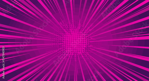 Abstract Purple and Pink Radial Burst Background