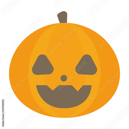 シンプルで可愛いハロウィンのジャックオーランタンのイラスト