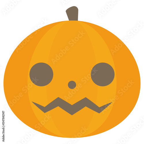 シンプルで可愛いハロウィンのジャックオーランタンのイラスト
