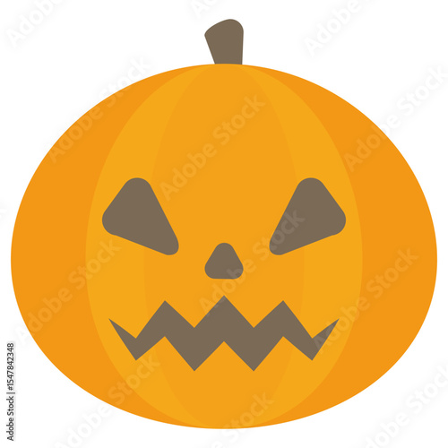 シンプルで可愛いハロウィンのジャックオーランタンのイラスト