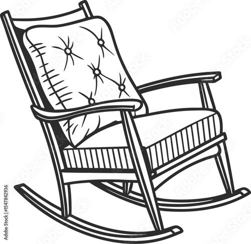 rocking chair doodle style