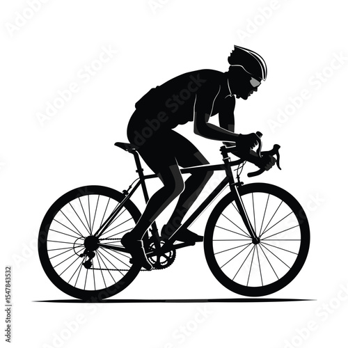 cycling man silhouette icon set, cycle silhouette, bicycle silhouette vector, bicycle man silhouette,  sport, racing, vehicle, active concept.