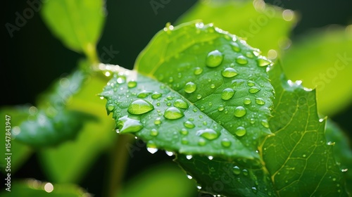 morning water drop on leaves background