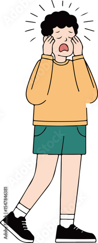 Person experiencing a headache