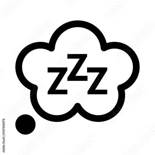 ZZZ icon vector. Sleep illustration sign. Rest symbol or logo.
