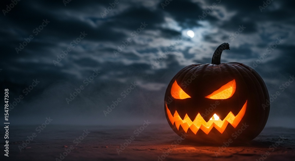 Halloween jack o lantern at night Halloween jack o lantern at night