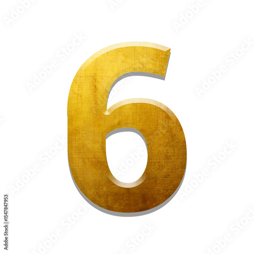 Golden 0 to 9 Numbers Isolated on Transparent Background – Luxury Metallic PNG Set