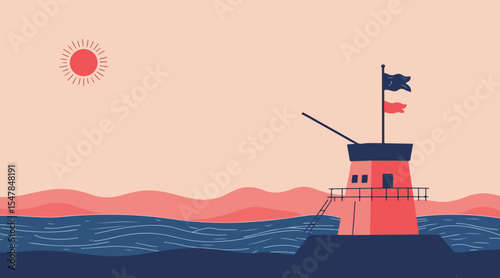 Stylized Lighthouse Illustration