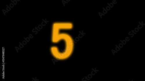 time, countdown, sign, clock, 11 second, modern, concept  black background..