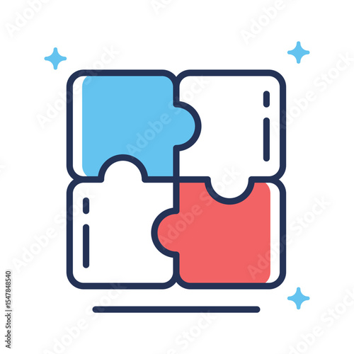 A trendy outline icon of smart problem solving