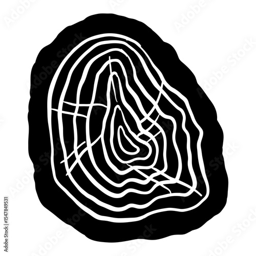 Wood Slice icon vector. Wood Rings illustration sign. Tree symbol. Sawmill logo.