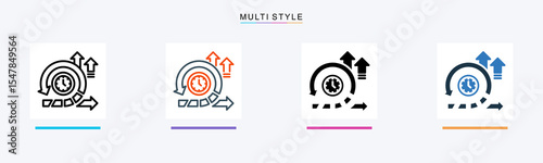 Agile Strategy multiple icon style vector illustration