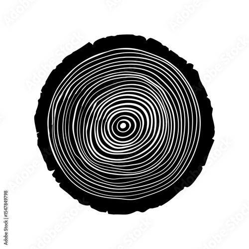 Wood Slice icon vector. Wood Rings illustration sign. Tree symbol. Sawmill logo.