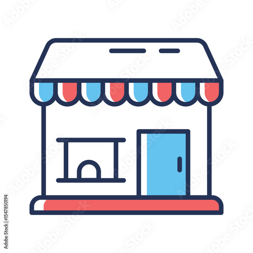 Check out this outline icon of storefront with signage