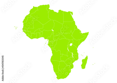 世界地図より、アフリカ大陸の地図（Map of Africa）