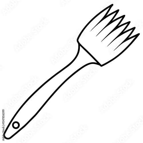 Brush line art vector