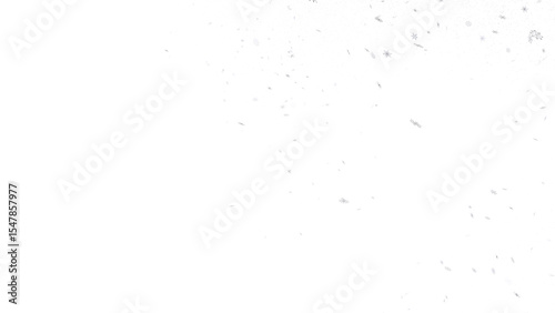 Winter Flurry: Mesmeric 3D Illustration Depicting Descending Festive Snowflakes