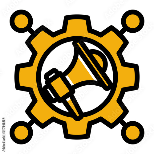 Affiliate Promotion Icon Solid Color Lineal Style for Omnichannel Advertising.