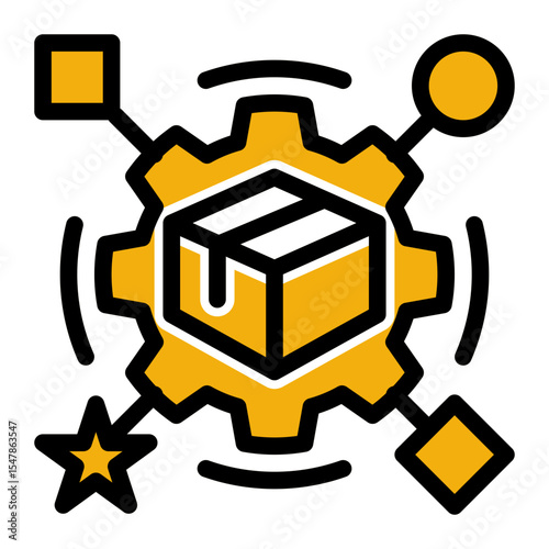 Workflow Development Icon Solid Color Lineal Style for Dynamic Business Operations.