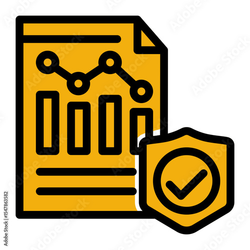 Regulation Document Icon Solid Color Lineal Style for Accreditation and Compliance.