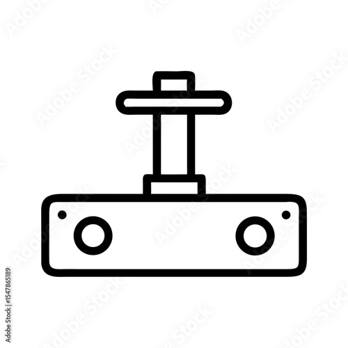 Simple line drawing of a build plate for 3D printing  
