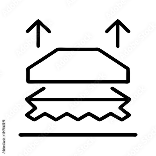 Layer height adjustment icon in minimalist style  