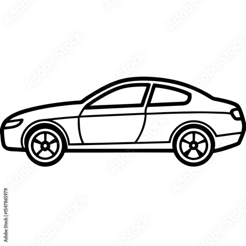Car line art vector