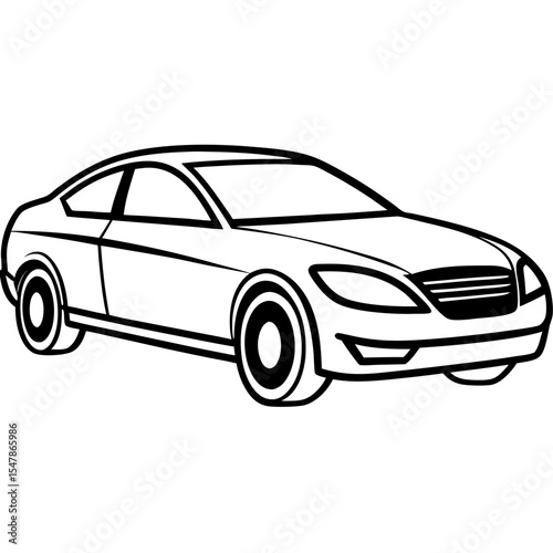 Car line art vector
