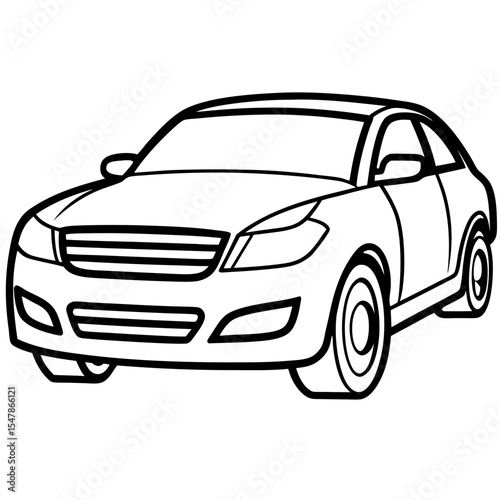 Car line art vector