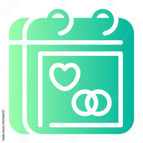 wedding day gradient icon