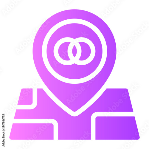 wedding location gradient icon