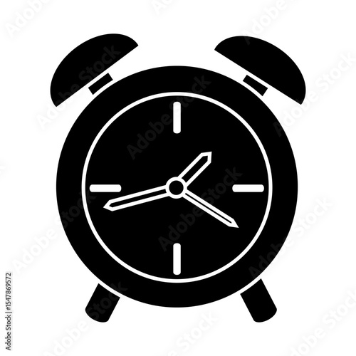 Alarm clock icon vector. Time illustration sign. Clock sign or symbol.
