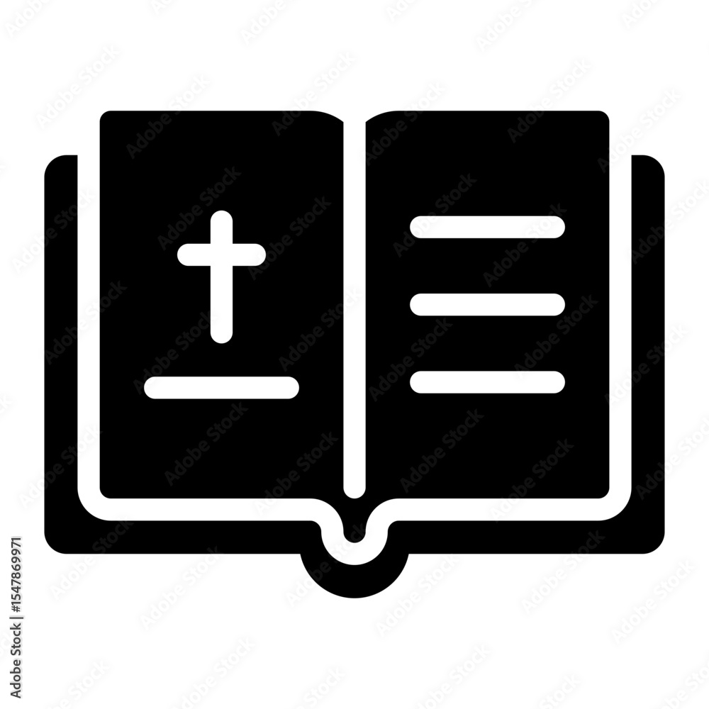 Obraz premium bible glyph icon