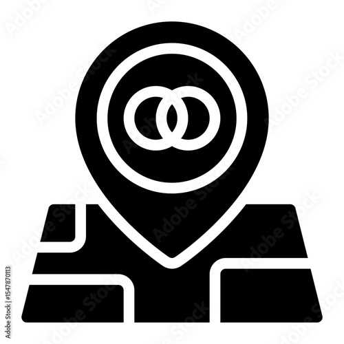 wedding location glyph icon