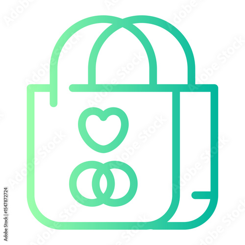 wedding gift gradient icon
