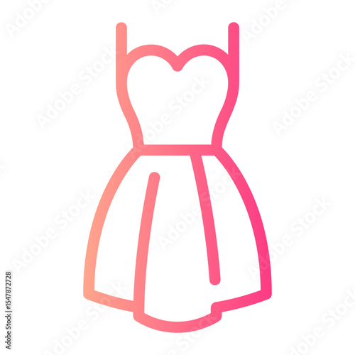 wedding dress gradient icon