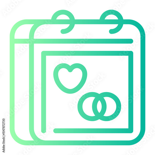 wedding day gradient icon