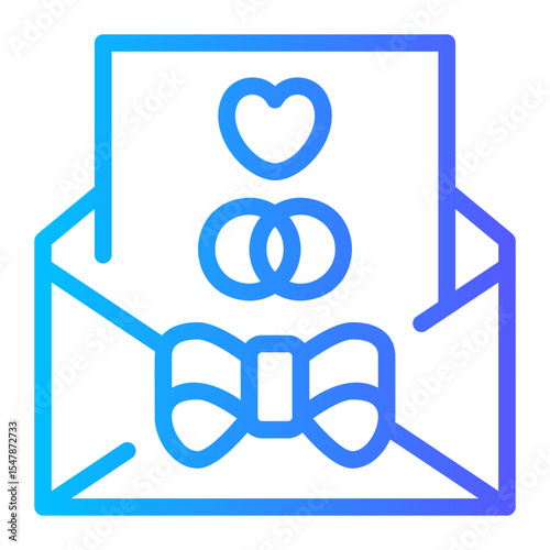 wedding invitation gradient icon