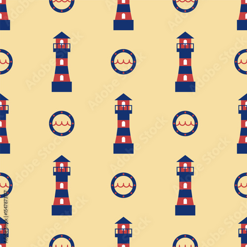 Nautical seamless background. Marine sea patterns. Set blue print with sailboat, anchor, waves, polka dot, zigzag. Childish texture for baby shower, scrapbooking. Geometric design. Vector illustration