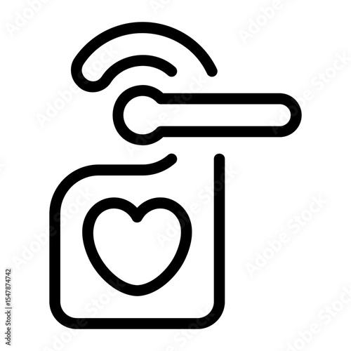 door knob line icon