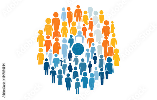 Business people team standing in a circle for teamwork and leadership concept