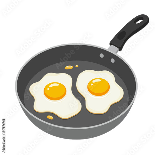 fried egg in a frying pan